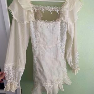 White Lace Mesh Love and Lemons Dress 🤍 Small